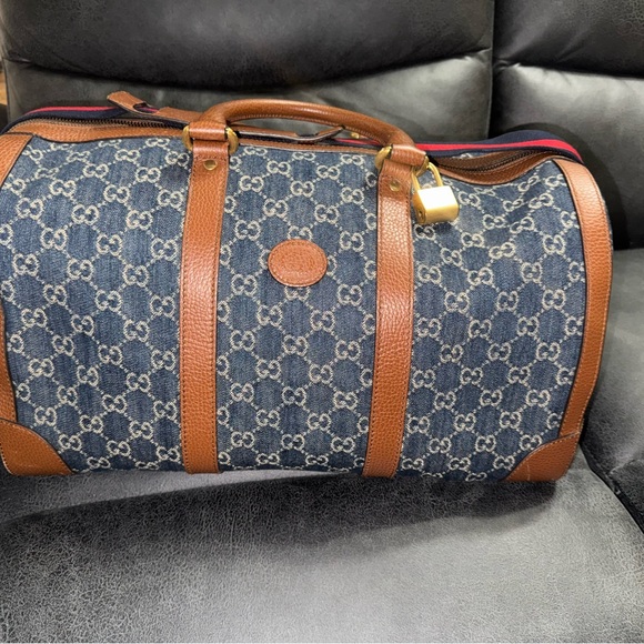 Gucci Blue and Brown Men's Bag - Picture 1 of 6